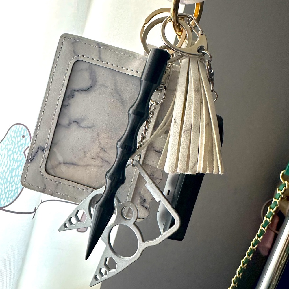 SAFETY KEYCHAIN ON A BANGLE BRACELET